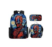Pack 3-en-1 Deadpool : Sac à Dos + Trousse + Sac Bandoulière (Modèle SD5883) - Multicolore