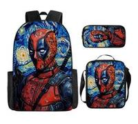 Pack 3-en-1 Deadpool : Sac à Dos + Trousse + Sac Bandoulière (Modèle SD5883) - Multicolore Multicolore G