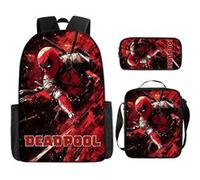 Pack 3-en-1 Deadpool : Sac à Dos + Trousse + Sac Bandoulière (Modèle SD5884) - Multicolore Multicolore G