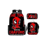 Pack 3-en-1 Deadpool : Sac à Dos + Trousse + Sac Bandoulière (Modèle SD5886) - Multicolore