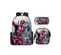 Pack 3-en-1 Deadpool : Sac à Dos + Trousse + Sac Bandoulière (Modèle SD5891) - Multicolore