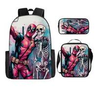 Pack 3-en-1 Deadpool : Sac à Dos + Trousse + Sac Bandoulière (Modèle SD5891) - Multicolore Multicolore G