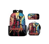 Pack 3-en-1 Deadpool : Sac à Dos + Trousse + Sac Bandoulière (Modèle SD5892) - Multicolore