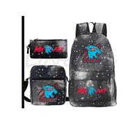 Pack 3-en-1 Mr Beast Lightning Cat : Sac à Dos + Trousse + Sac Bandoulière (Modèle SD8686) - Multicolore