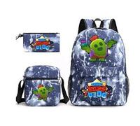 Pack 3-en-1 Mr Beast Lightning Cat : Sac à Dos + Trousse + Sac Bandoulière (Modèle SD8689) - Multicolore