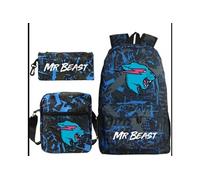 Pack 3-en-1 Mr Beast Lightning Cat : Sac à Dos + Trousse + Sac Bandoulière (Modèle SD8691) - Multicolore