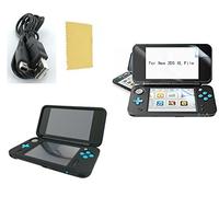 Pack 3 en 1 Nintendo pour New 2DS XL : Housse silicone noir - Chargeur USB - Film de protection écran
