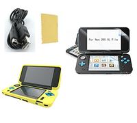 Pack 3 en 1 Nintendo New 2DS XL : Housse silicone jaune - Chargeur USB - Film de protection écran - Straße Game ® jaune G