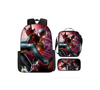 Pack 3-en-1 Spider-Man à Imprimé : Sac à Dos + Trousse + Sac Bandoulière (Modèle SD7696) - Multicolore