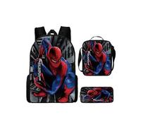 Pack 3-en-1 Spider-Man à Imprimé : Sac à Dos + Trousse + Sac Bandoulière (Modèle SD7697) - Multicolore