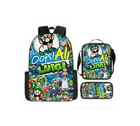 Pack 3-en-1 Super Mario : Sac à Dos + Trousse + Sac Bandoulière (Modèle SD6975) - Multicolore Multicolore G