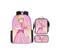 Pack 3-en-1 Super Mario : Sac à Dos + Trousse + Sac Bandoulière (Modèle SD6988) - Multicolore Multicolore G