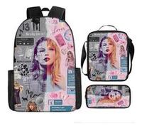 Pack 3-en-1 Taylor Swift : Sac à Dos + Trousse + Sac Bandoulière (Modèle SD9870) - Multicolore Multicolore G