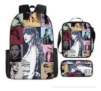 Pack 3-en-1 Taylor Swift : Sac à Dos + Trousse + Sac Bandoulière (Modèle SD9874) - Multicolore