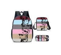 Pack 3-en-1 Taylor Swift : Sac à Dos + Trousse + Sac Bandoulière (Modèle SD9875) - Multicolore Multicolore G