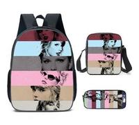 Pack 3-en-1 Taylor Swift : Sac à Dos + Trousse + Sac Bandoulière (Modèle SD9875) - Multicolore Multicolore G