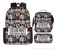 Pack 3-en-1 Taylor Swift : Sac à Dos + Trousse + Sac Bandoulière (Modèle SD9879) - Multicolore