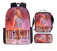 Pack 3-en-1 Taylor Swift : Sac à Dos + Trousse + Sac Bandoulière (Modèle SD9881) - Multicolore