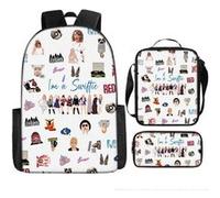Pack 3-en-1 Taylor Swift : Sac à Dos + Trousse + Sac Bandoulière (Modèle SD9882) - Multicolore