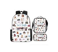 Pack 3-en-1 Taylor Swift : Sac à Dos + Trousse + Sac Bandoulière (Modèle SD9882) - Multicolore Multicolore G