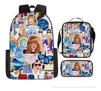 Pack 3-en-1 Taylor Swift : Sac à Dos + Trousse + Sac Bandoulière (Modèle SD9887) - Multicolore