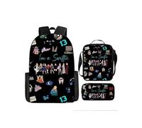 Pack 3-en-1 Taylor Swift : Sac à Dos + Trousse + Sac Bandoulière (Modèle SD9889) - Multicolore Multicolore G