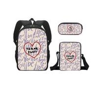 Pack 3-en-1 Taylor Swift : Sac à Dos + Trousse + Sac Bandoulière (Modèle SD9898) - Multicolore