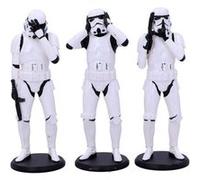Pack 3 figurines Figure d'art Star Wars Stormtrooper Les 3 Sages 14 cm Blanc et Noir G