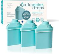 Pack 3 Filtres Carafe Filtrante 400 L Basse Émission Sans BPA Longue Durée