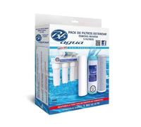 Pack 3 filtres pour équipement d'osmose inverse, standard. 1 sédiment, 1 charbon GAC et 1 bloc de charbon. Remplacez-le au moins une fois par an. Bbagua.