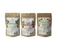 Pack 3 Infusions Bio Chanvre ""VITALITÉ"", Fleurs de Chanvre CBD (25%), 3 Sachets de 40g net, env. 20 infusions / Sachet.