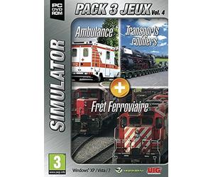 PACK 3 JEUX SIMULATOR Vol.4 : Ambulance + Transport routier + Fret ferroviaire