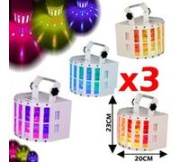 Pack 3 Led-Derby ibiza light jeux de lumière puissant RGBW idéal soirée dansante anniversaire PA DJ bar club disco Noir