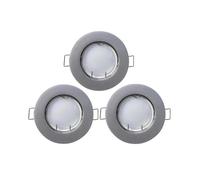 Pack 3 LED Spot encastré rond GU10 7W 525lm Ø7cm Aluminium 7hSevenOn