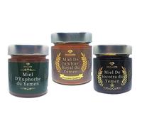 Pack 3 miels du Yemen - miel de l'île de Socotra - miel de jujubier royal - miel d'euphorbe