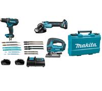 Pack 3 outils 18V LXT (DDF482SFE+DJV180ZX+DGA504Z) + 2 batteries 3Ah + chargeur + coffret synthétique - MAKITA - LOT0337