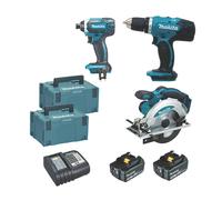 Pack 3 outils sans fil Makita 18V Li-Ion LXT 2 x 3Ah