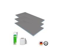 Pack 3 panneaux de construction WEDI 125 x 60 x 0,6 cm + colle polymere étanchéité 610 + bande d'armature collante