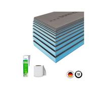 Pack 3 panneaux de construction WEDI 250 x 60 x 8 cm + colle polymere étanchéité 610 + bande d'armature collante