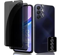 Pack 3 Pièces Verre Trempé Vie Privée Pour Samsung Galaxy A15 5g/4g - 2 Protecteurs Écran Anti-Regard + 1 Protection Objectif Caméra 9h Anti-Rayures