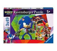 Ravensburger - Puzzle Les Aventures de Sonic Prime - 3x49 pièces - 3 posters - Dès 5 ans