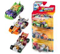 T-Racers Pack 3 Mix ´N Race - Pack de 3 Voitures à Collectionner. Chaque Voiture Peut être personnalisée en changeant, l’Avant, l’arrière ou Les Roues. Pack 4 sur 4