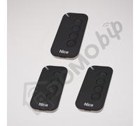 Pack 3 NICE MyGo4 - Télécommande 4 canaux Portails/Garage - 433,92MHz - Remplace FLO4R-S, ON4E, et FLO4RE + Goodie Domobip