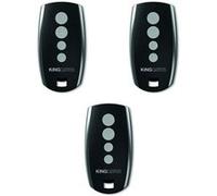 Pack 3 Télécommandes portail Emetteur Radio King-Gates Stylo 4 Noire KVASTY4A - 433.92 MHz