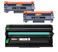 Pack 3 TN-2420XL TN 2420XL + DR-2400 DR 2400 compatible pour Brother Noirs Haute capacité avec puce 6000 pages 12000 pages