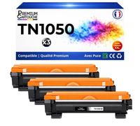 Pack 3 Toner TN-1050 TN 1050 compatible pour Brother Noir Haute capacité avec puce 1000 pages