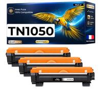 Pack 3 Toner TN-1050 TN 1050 TN1050 Compatible pour Brother DCP 1510 DCP 1512 HL 1110 HL 1112 MFC 1810 Noir Haute capacité avec Puce 1000 Pages