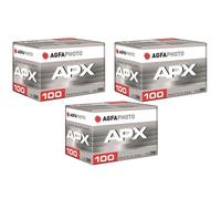 Pack 3 x Pellicule Agfaphoto APX100 Professionnel 135-36 B&W