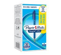 Pack 30+6 stylos billes Flexgrip Ultra Papermate rétractables bleus