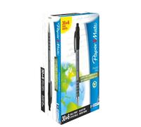 Paper-Mate Stylo bille Flexgrip Ultra RT pointe moyenne 1 mm noir – Boîte de 30 + 6 offerts